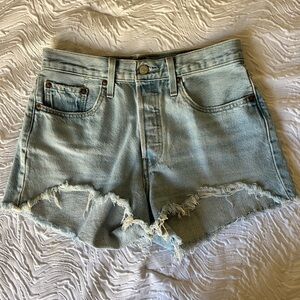 Levi's Blue Jean Shorts Distressed Cut-Off Style